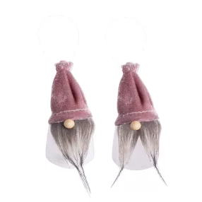   DEKOR AKASZTÓS BÁRSONY FIÚ VAGY LÁNY ORRSZAKÁLL, RÓZSASZÍN-FEHÉR