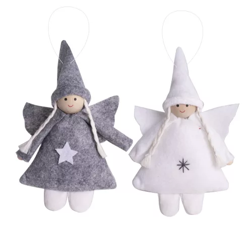 DEKOR AKASZTÓS FILC ANGYALLÁNY, SZÜRKE VAGY FEHÉR