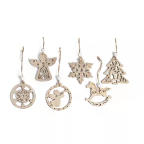   DEKOR FA AKASZTÓS DÍSZ, ÁTTÖRT MINTÁZATÚ, KÜLÖNBÖZŐ FORMÁKBAN, NATÚR