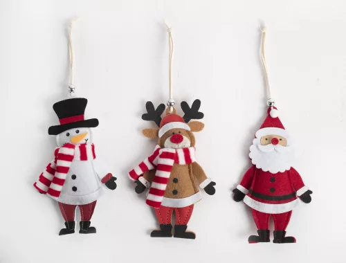 DEKOR FILC AKASZTÓS FIGURÁK, HÓEMBER, RÉNSZARVAS, MIKULÁS