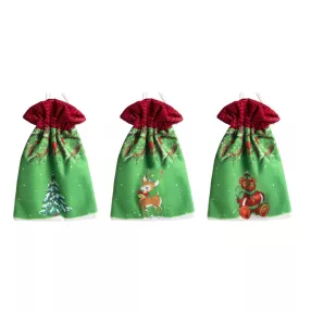 DEKOR TEXTIL SZÜTYŐ, KARÁCSONYI MINTÁS, ZÖLD/PIROS