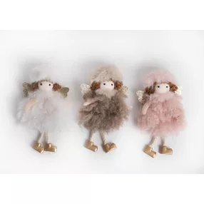 TEXTIL AKASZTÓS ANGYAL, SZŐRMÉS