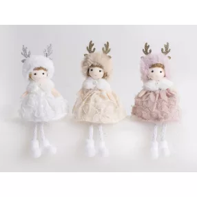 TEXTIL AKASZTÓS LÁNY CSIPKE RUHÁBAN, AGANCSOS SAPKÁBAN