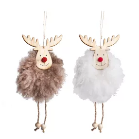 TEXTIL ÉS FA AKASZTÓS RÉNSZARVAS, BUNDÁS