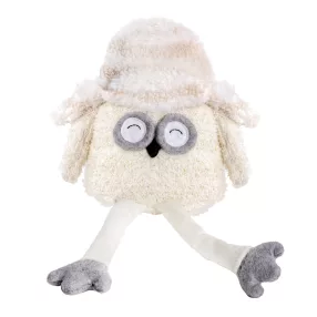 TEXTIL HÓBAGOLY, LÓGÓ LÁBBAL, SAPKÁBAN, FEHÉR