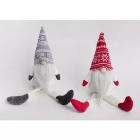   TEXTIL ORRSZAKÁLL, LÓGÓ LÁBBAL, NORVÉG MINTÁS SAPKÁBAN, PIROS VAGY SZÜRKE