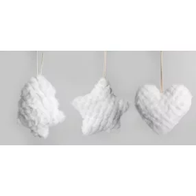 TEXTIL AKASZTÓS, FENYŐFA VAGY SZÍV, VAGY CSILLAG, FEHÉR