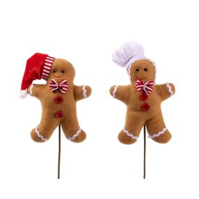 TEXTIL MÉZESKALÁCS FIGURA, PÁLCIKÁS, KUKTA SAPKÁBAN