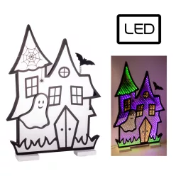 LED HALLOWEEN KÍSÉRTET KASTÉLY SZELLEMMEL