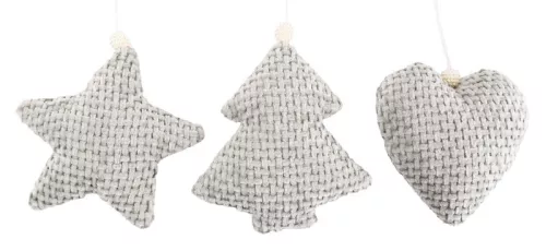 TEXTIL AKASZTÓS SZÍV/CSILLAG/FENYŐFA, TÜRKIZ