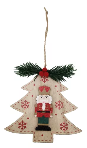 FA AKASZTÓS FENYŐFÁN DIÓTÖRŐ, NATÚR ÉS PIROS