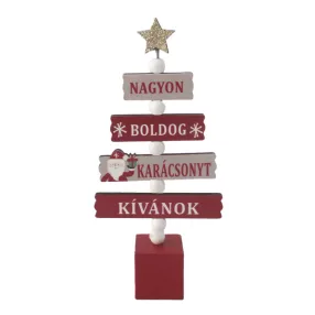   FA FENYŐ NAGYON BOLDOG KARÁCSONYT KÍVÁNUNK FELIRAT, NATÚR