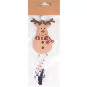 FA AKASZTÓS RÉNSZARVAS LÓGÓ LÁBBAL, NATÚR ÉS PIROS