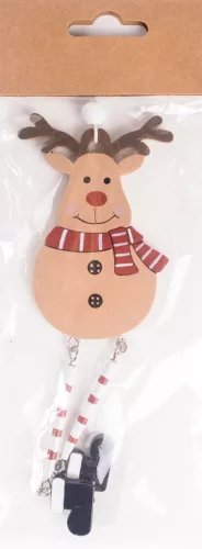 FA AKASZTÓS RÉNSZARVAS LÓGÓ LÁBBAL, NATÚR ÉS PIROS