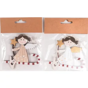 FA AKASZTÓS ANGYAL CSÍKOS BOTON, NATÚR VAGY FEHÉR