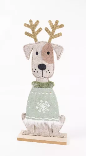 FILC KUTYA FA TALPON, AGANCCSAL, ZÖLD PULÓVERBEN