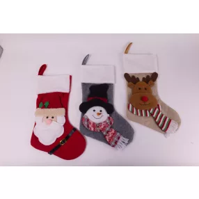   TEXTIL AKASZTÓS ZOKNI, KARÁCSONYI FOGURÁS, TÉLAPÓ, HÓEMBER, RÉNSZARVAS