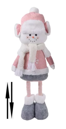 TEXTIL HÓEMBER, TELESZKÓPOS LÁBBAL, RÓZSASZÍN ÉS SZÜRKE