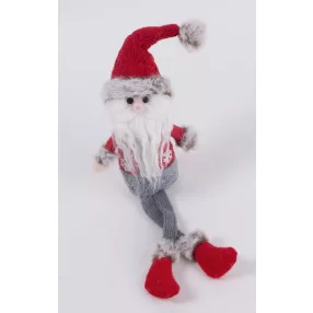 TEXTIL MIKULÁS, LÓGÓ LÁBBAL, PIROS ÉS SZÜRKE