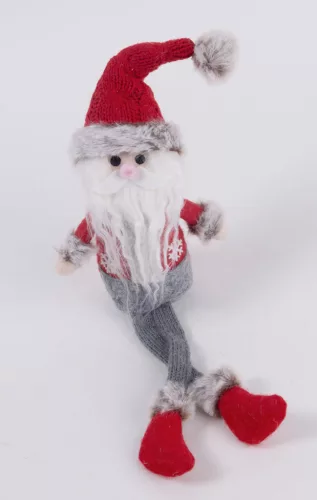 TEXTIL MIKULÁS, LÓGÓ LÁBBAL, PIROS ÉS SZÜRKE