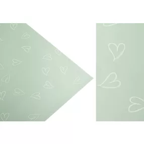   MŰANYAG CSOMAGOLÓ, SZETTBEN, 20 DARABOS, ÍVES, SZIVECSKÉS, ZÖLD