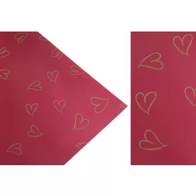   MŰANYAG CSOMAGOLÓ, SZETTBEN, 20 DARABOS, ÍVES, SZIVECSKÉS, PIROS