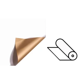   MŰANYAG CSOMAGOLÓ, TEKERCSES, KÉT OLDALAS, ARANY ÉS FEHÉR