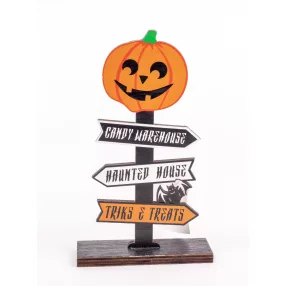 FA ÚTJELZŐ TÁBLA, HALLOWEEN TÖKKEL