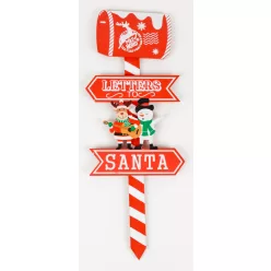   FA BESZÚRÓ POSTALÁDA ÉS IRÁNYJELZŐK, LETTERS TO SANTA FELIRAT, PIROS