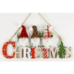FA KOPOGTATÓ CHRISTMAS, 3 ORRSZAKÁLLAL, NATÚR ÉS PIROS