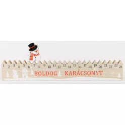 FA ADVENTI NAPTÁR, HÓEMBERREL, BOLDOG KARÁCSONYT FELIRAT