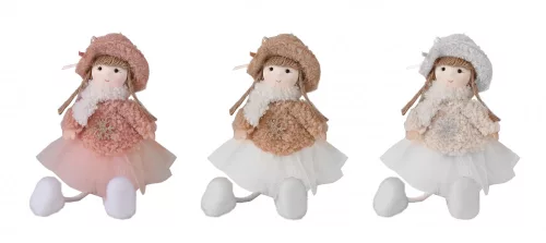 DEKOR LÁNY LÓGÓLÁBÚ, KALAPOS, RÓZSASZÍN VAGY BÉZS VAGY FEHÉR