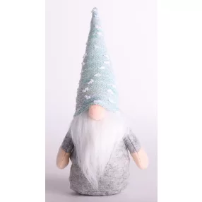 TEXTÍL DEKORÁCIÓ, ORRMANÓ, KÉK PÖTTYÖS SAPKÁBAN