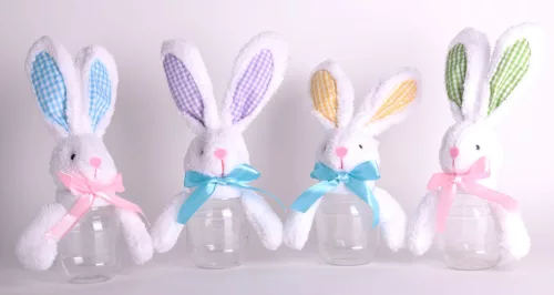 TEXTÍL DEKORÁCIÓ, NYÚL CUKORTARTÓ