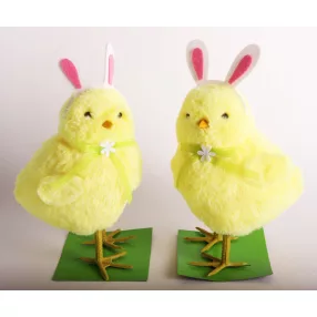 TEXTÍL DEKORÁCIÓ, CSIRKE NYUSZIFÜLLEL, ÁLLÓ