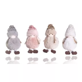 DEKOR LÁNY, LÓGÓ LÁBBAL, SZŐRMÉS TESSTEL, SAPKÁBAN