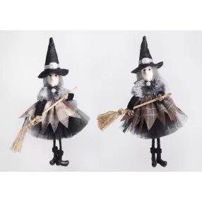 TEXTIL AKASZTÓS BOSZORKÁNY SEPRŰVEL 24CM