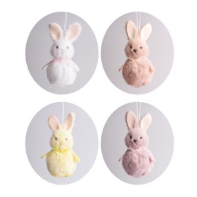 TEXTIL AKASZTÓS NYÚL, GÖMB TESTŰ, BUNDÁS