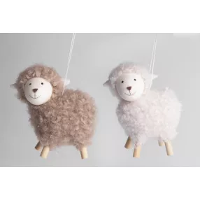 TEXTIL AKASZTÓS BÁRÁNY, FA LÁBBAL, BUNDÁS