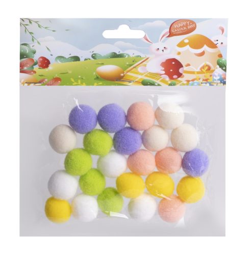 TEXTIL GOLYÓ SZETTBEN, 24 DARAB. SZÍNES