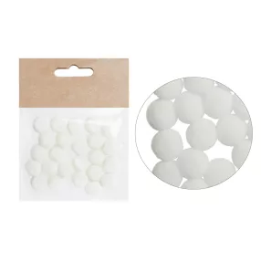 TEXTIL GOLYÓK SZETTBEN, 24 DARAB, FEHÉR