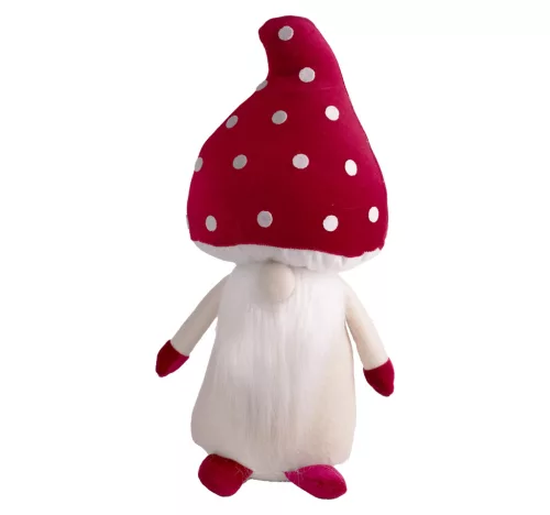 TEXTIL GOMBA, SZAKÁLLAS, ÁLLÓ, PIROS ÉS FEHÉR