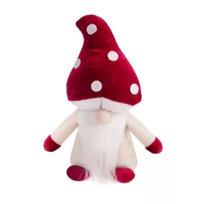 TEXTIL GOMBA, SZAKÁLLAS, ÁLLÓ, PIROS ÉS FEHÉR