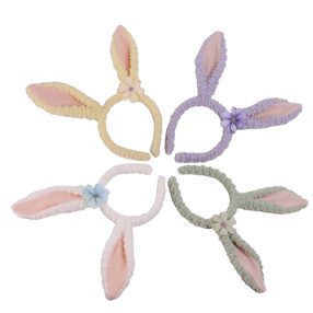 TEXTIL HAJPÁNT, NYÚL FÜL, VIRÁGGAL