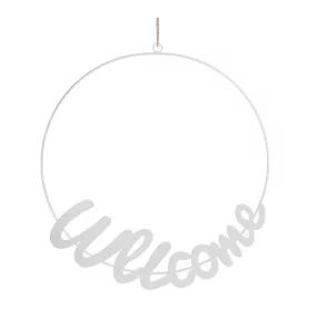 FÉM KOP.WELCOME FEHÉR 32*31