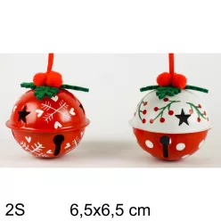FÉM AKASZTÓS CSENGŐ, PIROS ÉS FEHÉR