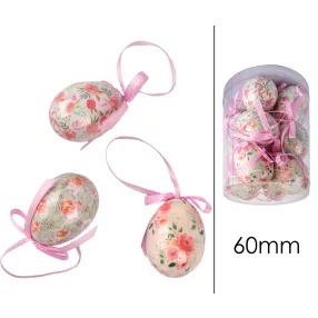   MŰANYAG TOJÁS SZETTBEN, 12 DARABOS, PLEXI DOBOZBAN, ZÖLD ÉS RÓZSASZÍN VIRÁGOS