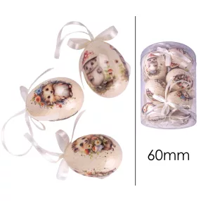   MŰANYAG TOJÁS SZETTBEN, 6 DARABOS, PLEXI DOBOZBAN, SÜNDISZNÓ, VIRÁGOS