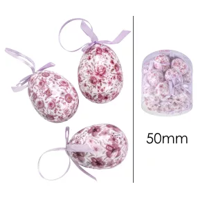   MŰANYAG TOJÁS SZETTBEN, 24 DARABOS, PLEXI DOBOZBAN, RÓZSASZÍN RÓZSÁS