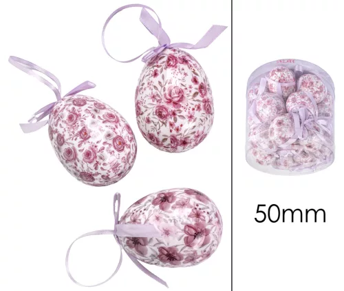 MŰANYAG TOJÁS SZETTBEN, 24 DARABOS, PLEXI DOBOZBAN, RÓZSASZÍN RÓZSÁS